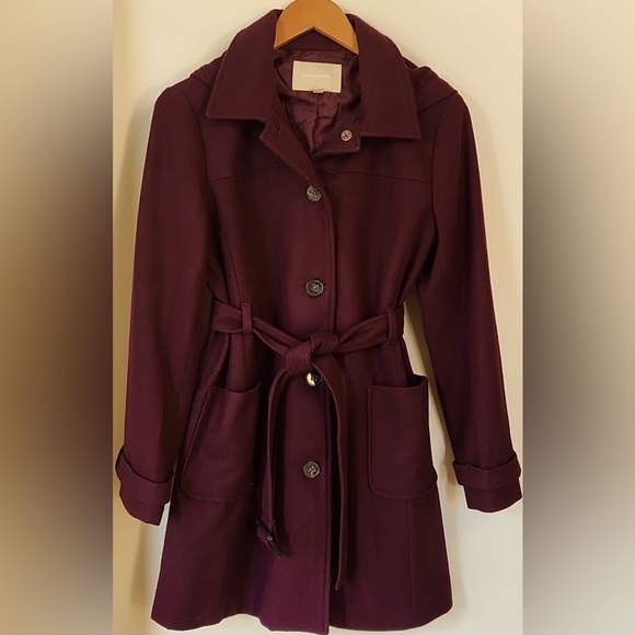 Banana Republic Jackets & Blazers - Banana Republic Purple Wool Short
Coat Size MEDIUM